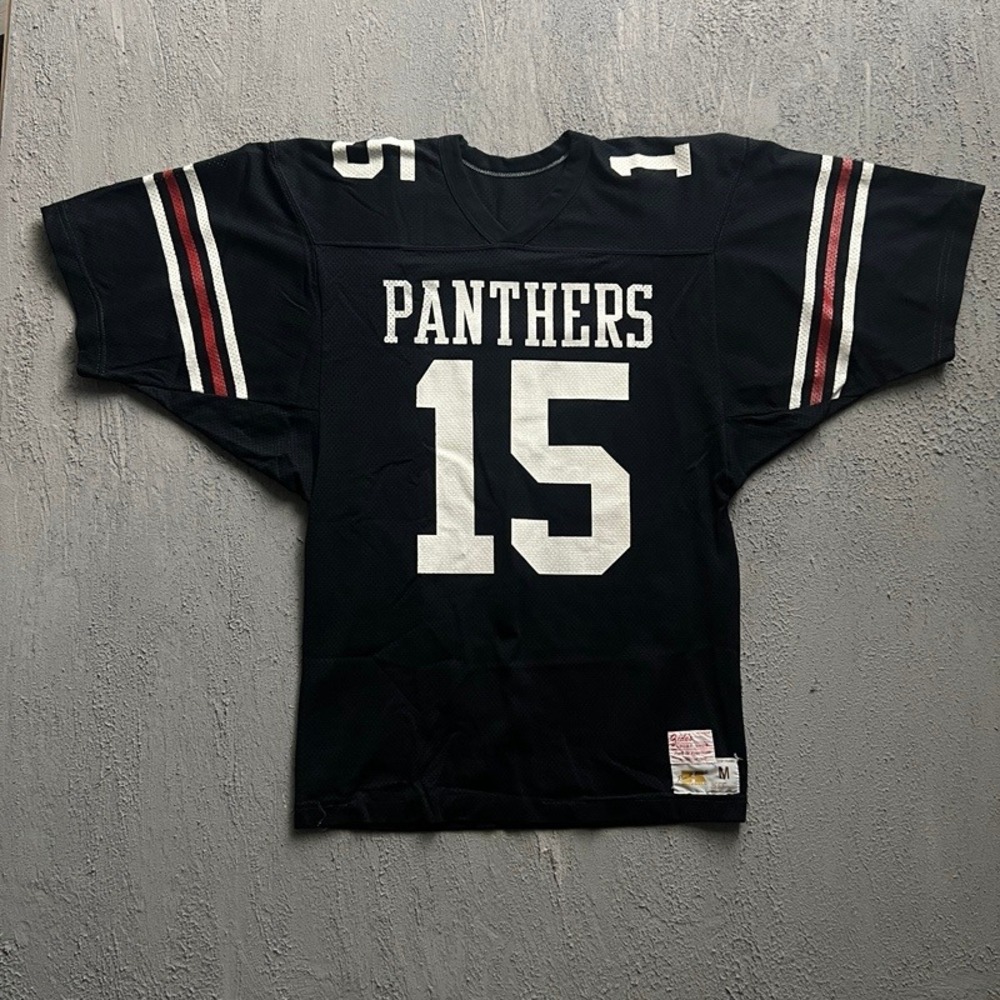 Vintage Russell Athletic Football Jersey Medium Black 1970s USA